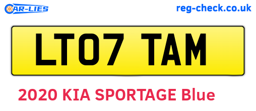 LT07TAM are the vehicle registration plates.