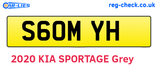 S60MYH are the vehicle registration plates.