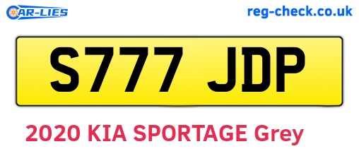 S777JDP are the vehicle registration plates.