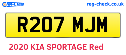 R207MJM are the vehicle registration plates.