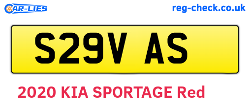 S29VAS are the vehicle registration plates.