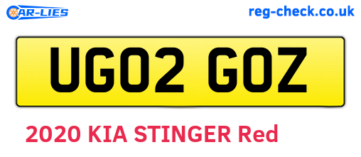 UG02GOZ are the vehicle registration plates.