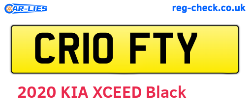 CR10FTY are the vehicle registration plates.