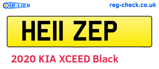 HE11ZEP are the vehicle registration plates.