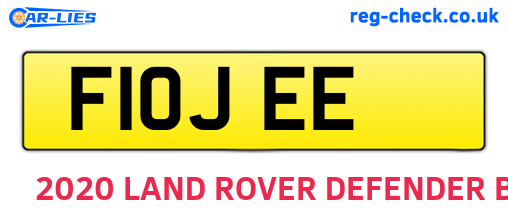 F10JEE are the vehicle registration plates.
