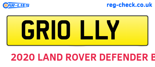 GR10LLY are the vehicle registration plates.