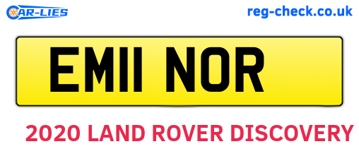 EM11NOR are the vehicle registration plates.