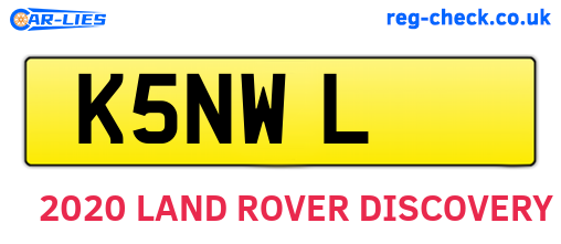 K5NWL are the vehicle registration plates.