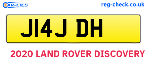 J14JDH are the vehicle registration plates.