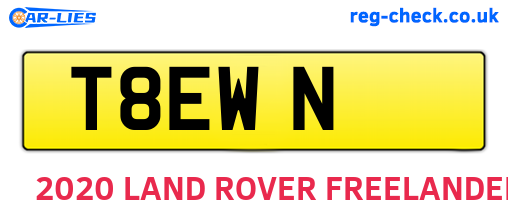 T8EWN are the vehicle registration plates.