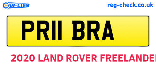 PR11BRA are the vehicle registration plates.