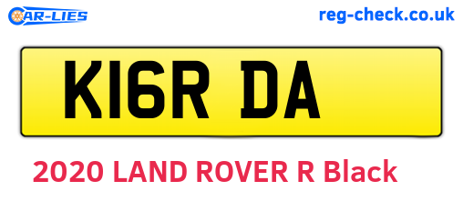 K16RDA are the vehicle registration plates.