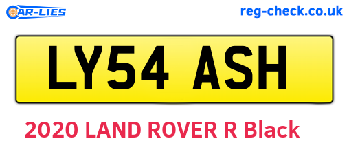 LY54ASH are the vehicle registration plates.