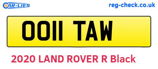 OO11TAW are the vehicle registration plates.