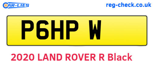 P6HPW are the vehicle registration plates.