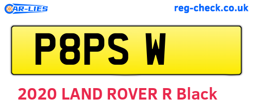 P8PSW are the vehicle registration plates.