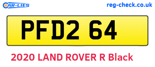 PFD264 are the vehicle registration plates.
