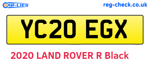 YC20EGX are the vehicle registration plates.