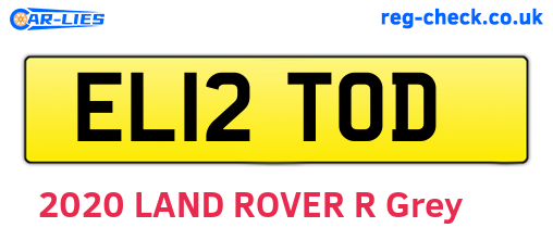 EL12TOD are the vehicle registration plates.