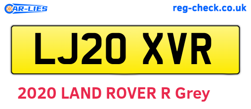LJ20XVR are the vehicle registration plates.