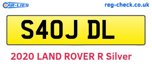 S40JDL are the vehicle registration plates.