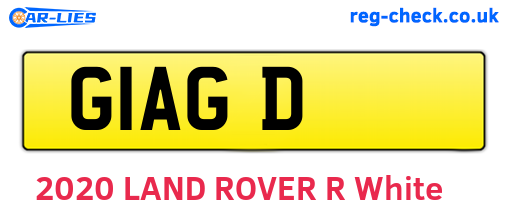 G1AGD are the vehicle registration plates.