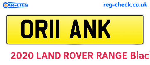 OR11ANK are the vehicle registration plates.