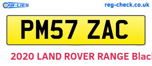 PM57ZAC are the vehicle registration plates.