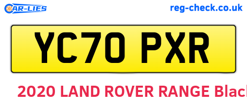 YC70PXR are the vehicle registration plates.