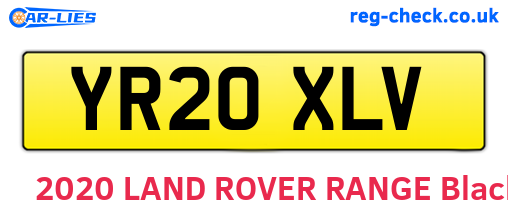 YR20XLV are the vehicle registration plates.