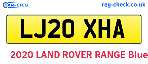 LJ20XHA are the vehicle registration plates.