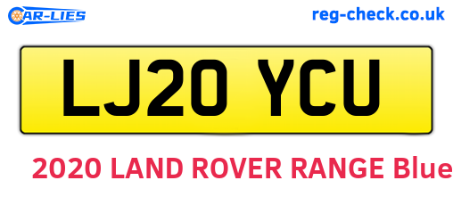 LJ20YCU are the vehicle registration plates.