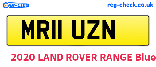 MR11UZN are the vehicle registration plates.
