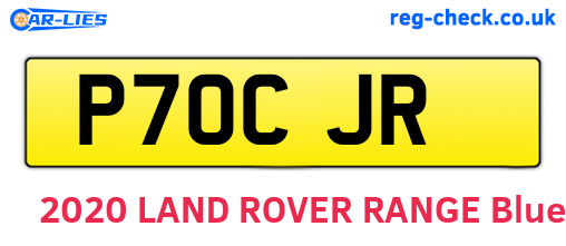 P70CJR are the vehicle registration plates.