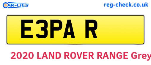 E3PAR are the vehicle registration plates.