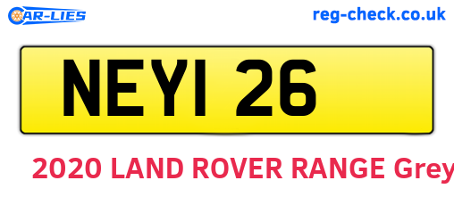 NEY126 are the vehicle registration plates.