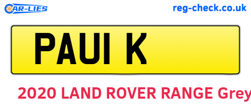 PAU1K are the vehicle registration plates.