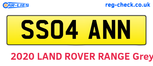 SS04ANN are the vehicle registration plates.