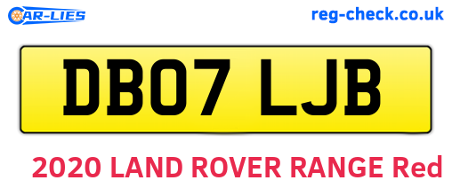DB07LJB are the vehicle registration plates.