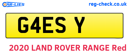 G4ESY are the vehicle registration plates.