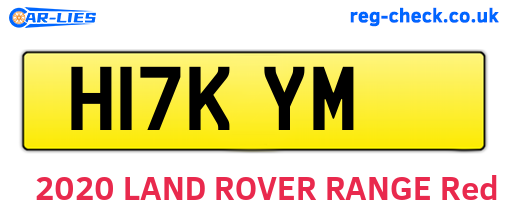 H17KYM are the vehicle registration plates.
