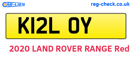 K12LOY are the vehicle registration plates.