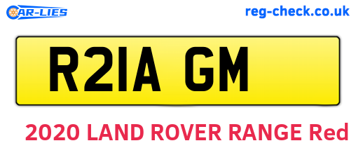 R21AGM are the vehicle registration plates.