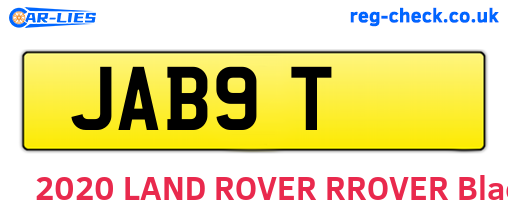 JAB9T are the vehicle registration plates.