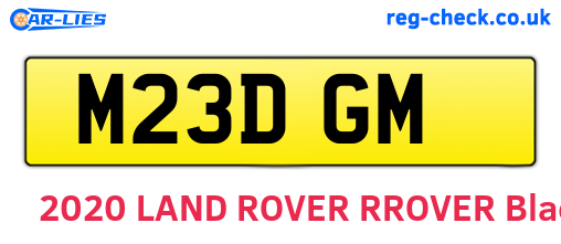 M23DGM are the vehicle registration plates.