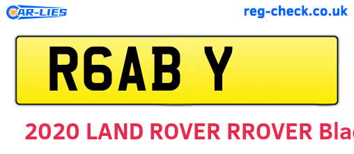 R6ABY are the vehicle registration plates.