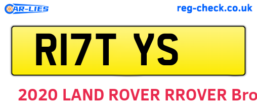 R17TYS are the vehicle registration plates.