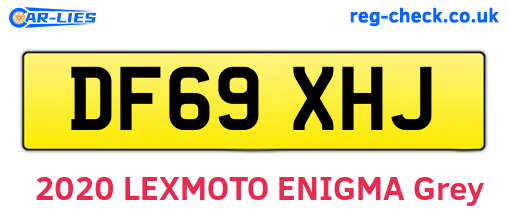 DF69XHJ are the vehicle registration plates.