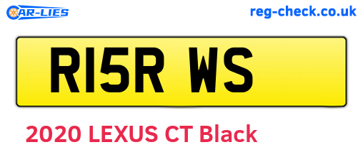 R15RWS are the vehicle registration plates.