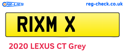 R1XMX are the vehicle registration plates.